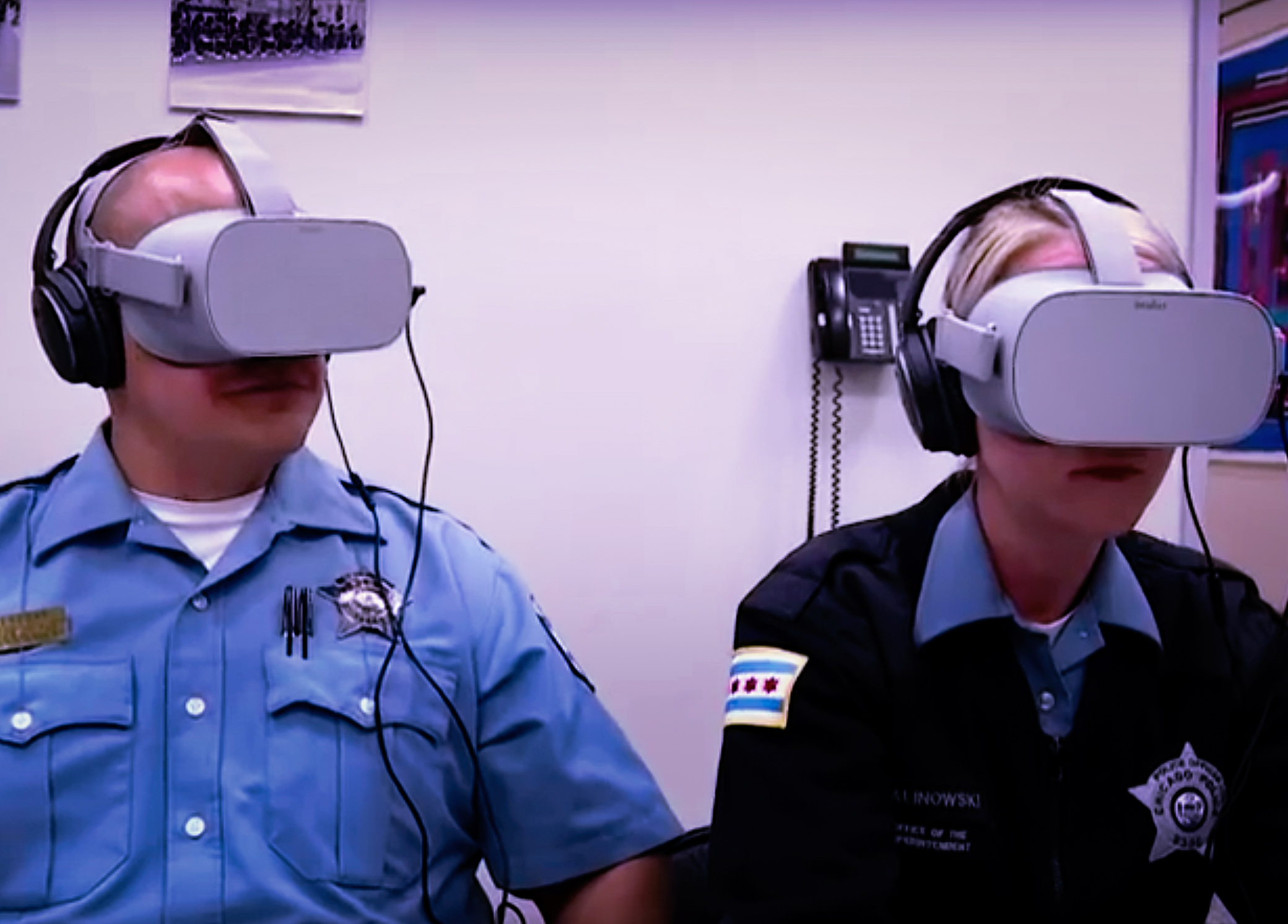 Police using VR headset