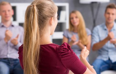 group communicating in Sign Language