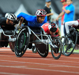Para Athletics from Thailand in action during in Asian Para Games 2018 at JAKARTA