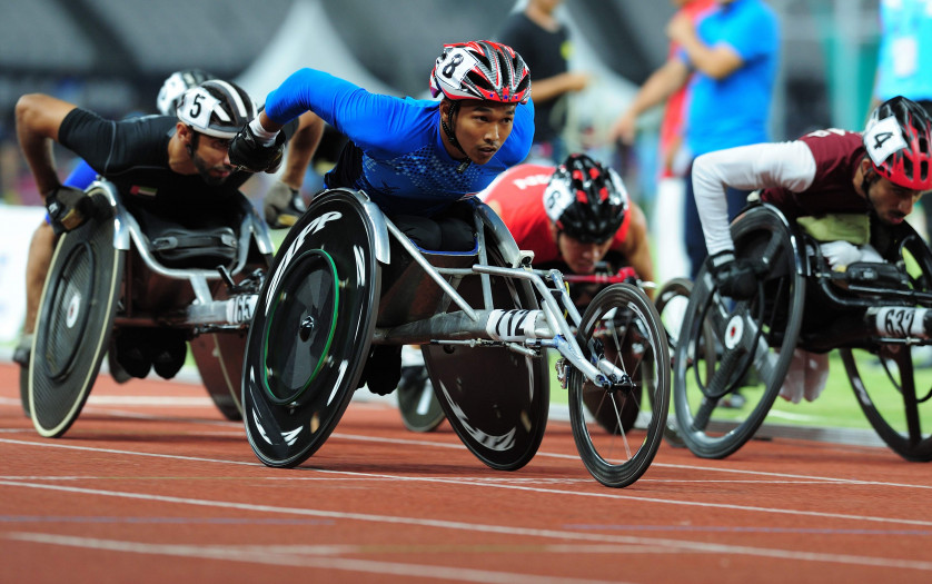 Para Athletics from Thailand in action during in Asian Para Games 2018 at JAKARTA