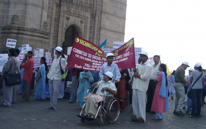 Disability Rights Group protesting for their rights in Mumbai