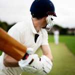 cricketer on the field