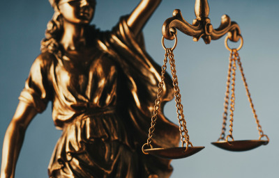 Figure of Justice holding the scales of justice
