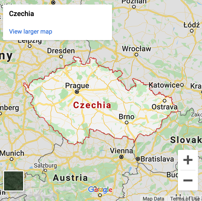 Czech Republic Google Map