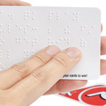 UNO card in Braille
