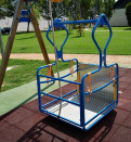 Accessible swing for children in wheelchair