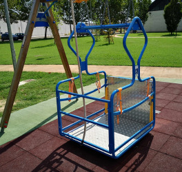 Accessible swing for children in wheelchair