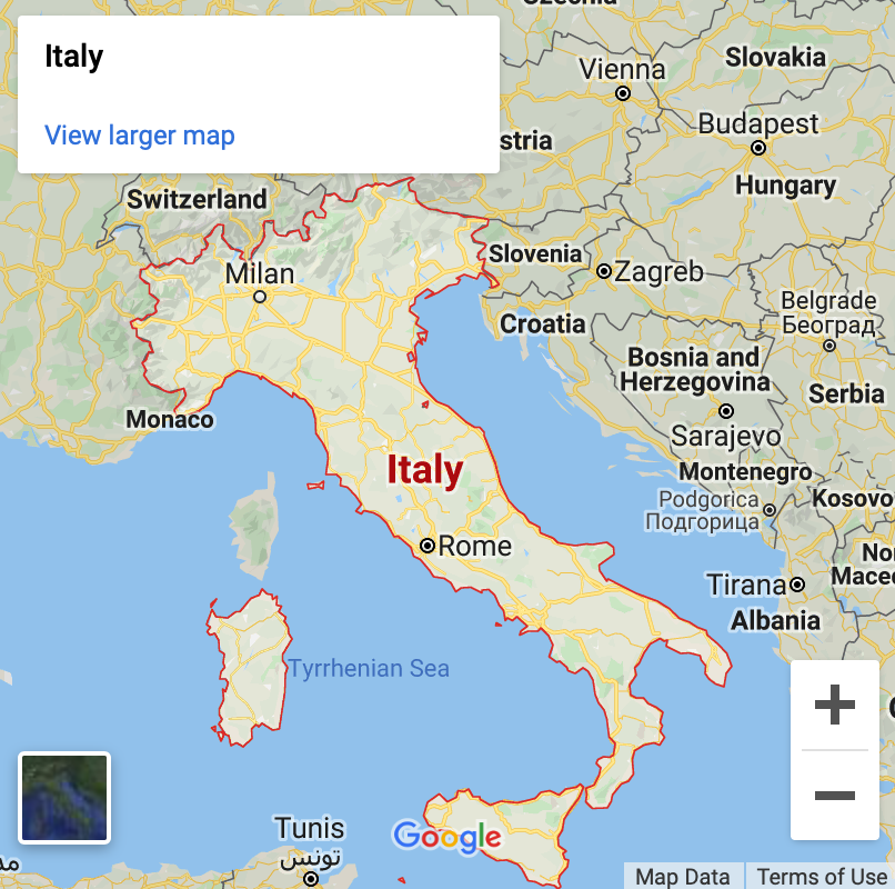 Italy Google Map