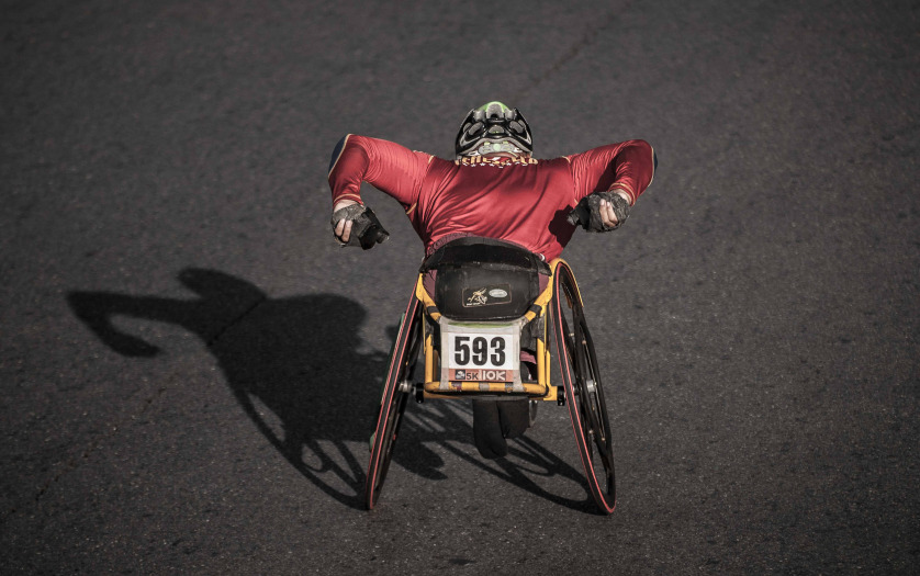 wheelchair athlete Marathon race