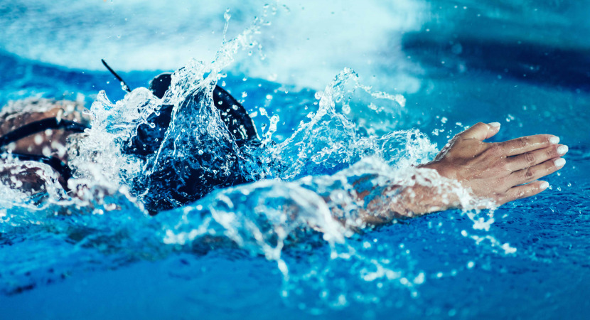 swimmer in swimming pool