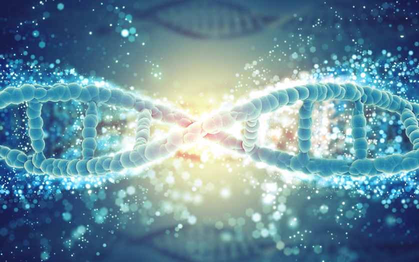 Genetics research dna and cells background