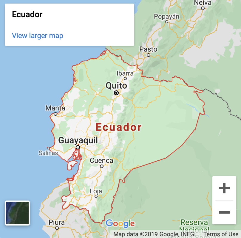 Ecuador Google Map