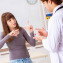 Deaf female patient visiting young male doctor