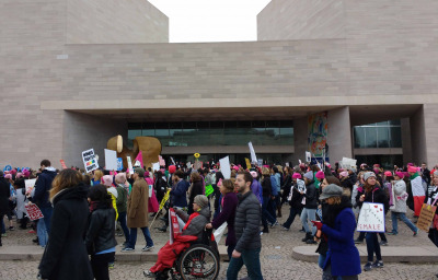 Person in a Wheelchair at the Women`s March