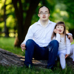 People with down syndrome cute bonding