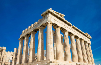 Parthenon on the acropolis in athens, greece