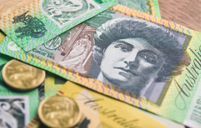 Australian currency money on the table