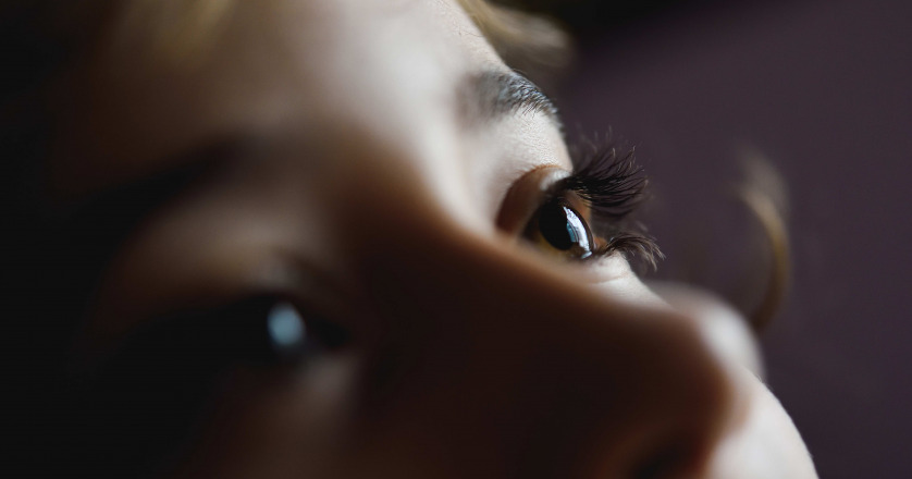Close-up of beautiful girl eyes