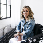 woman in wheelchair at home