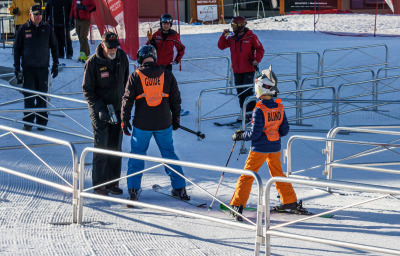 blind skier going to ski Vancouver Adaptive Snow Sports