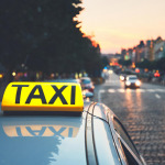 taxi car on the city street