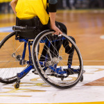a man in sports wheelchair