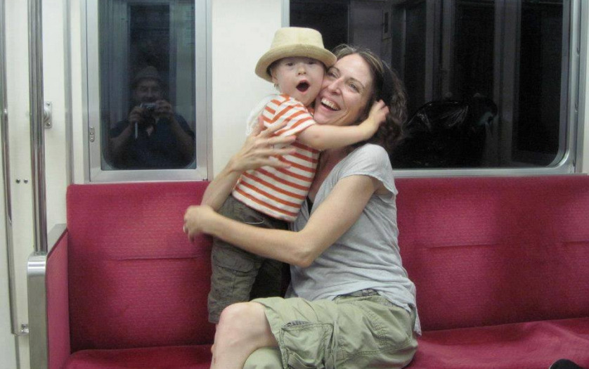 Jenise with her son Theo