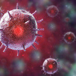 Coronavirus attack in microscopic view.
