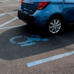 Parking spot for disabled people