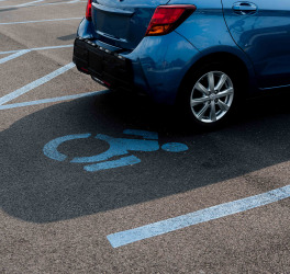 Parking spot for disabled people