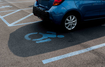 Parking spot for disabled people