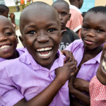 school children smiling
