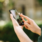 Woman using smartphone