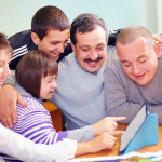 people with disability using tablet