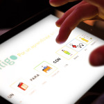 reading book on tablet