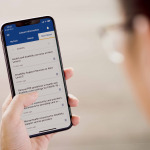 person using the app