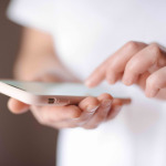 person using smartphone