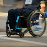 wheelchair user - motion blur
