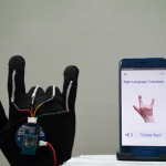 ASL sensor glove with smartphone