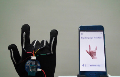 ASL sensor glove with smartphone