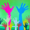 illustration colorful hands
