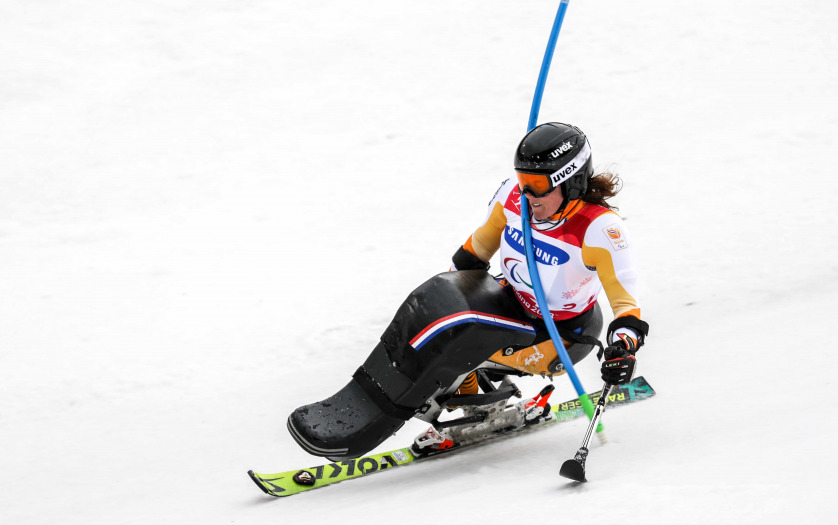 Women`s Slalom. Winter paralympic games.
