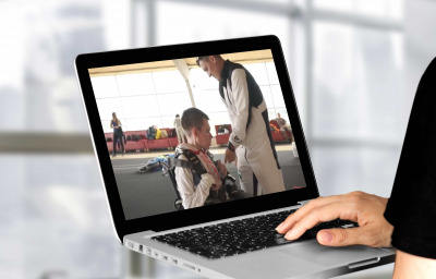 person watching YouTube channel