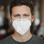 a man wearing face mask protect from coronavirus