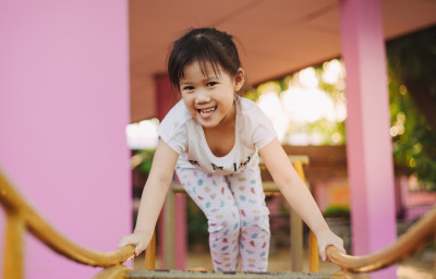 girls with neurodevelopmental disability playing