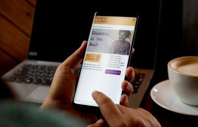 a woman using the Disability in the Bush app