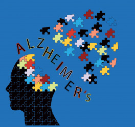 Puzzle head Alzheimers disease concept vector illustration