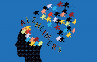 Puzzle head Alzheimers disease concept vector illustration