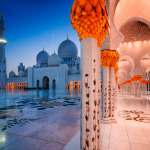 Night view at Sheikh Zayed Grand Mosque, Abu Dhabi