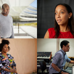 Arranged in a grid, four portraits featuring, clockwise from top left, Dean Hudson, Haben Girma, Matthew Whitaker, and Tatiana Lee